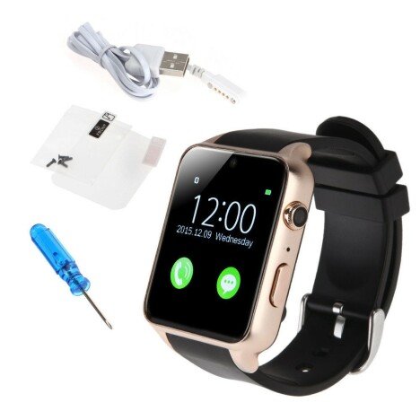 Ceas Smartwatch Telefon iUni GT88, BT, Camera 2 MP, 1.54 Inch, Gold + Card MicroSD 4GB Cadou